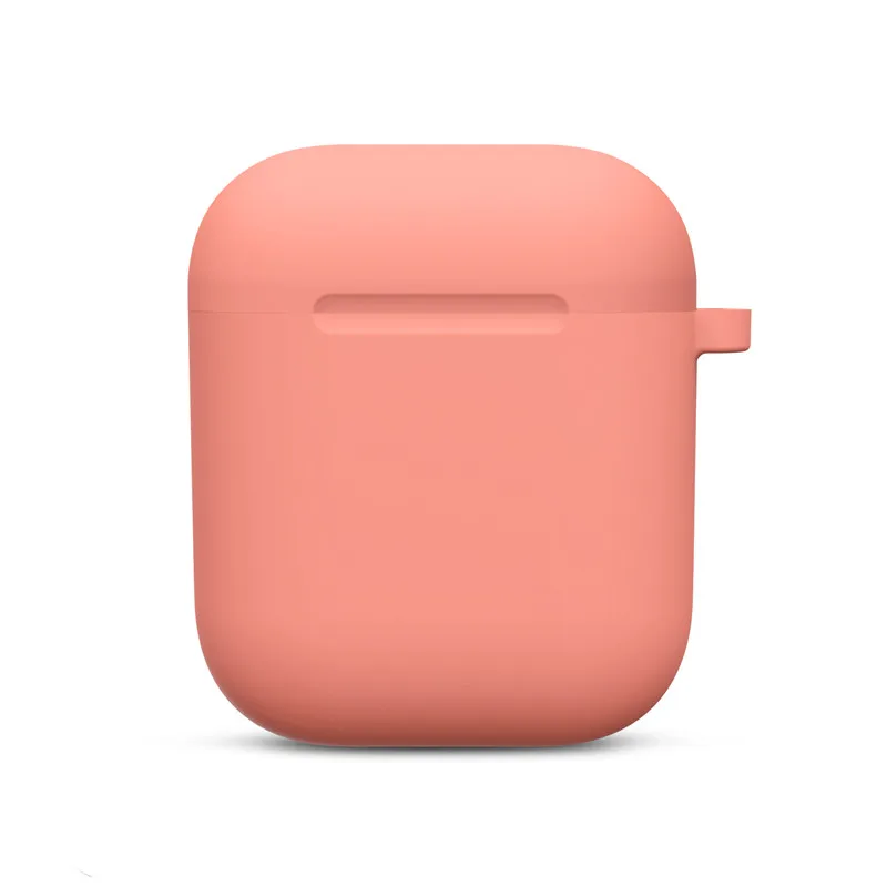 Мини Мягкий силиконовый чехол для Apple Airpods противоударный чехол для Apple гарнитура для Airpods чехол s ультра тонкий Air Pods защитный чехол - Цвет: Rose