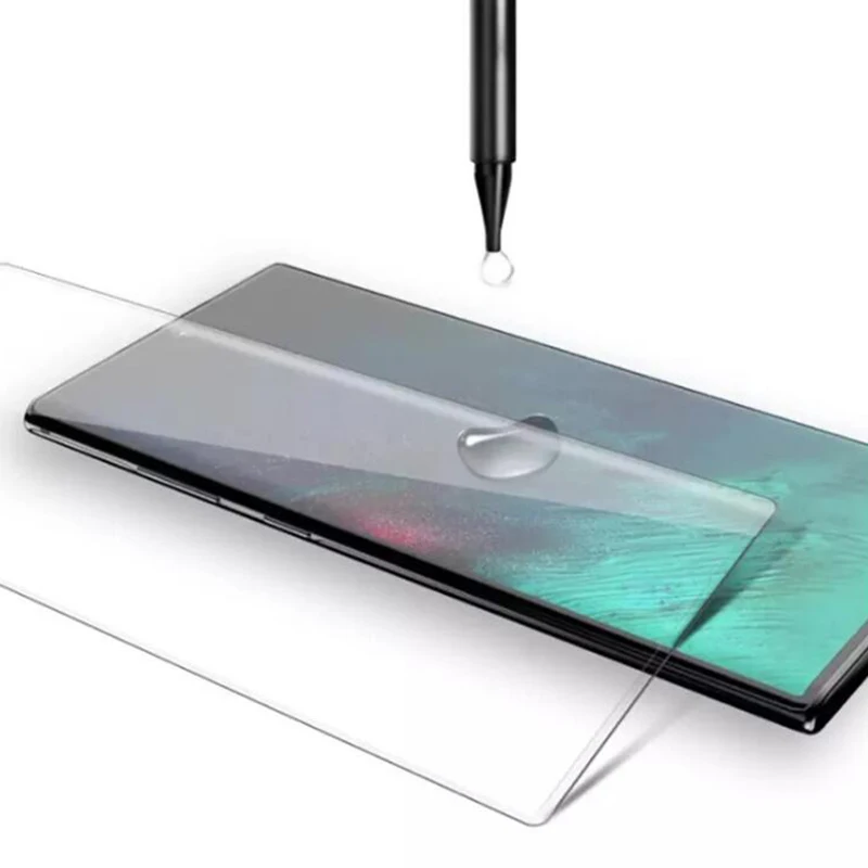 Для iPhone 11 Pro Max 3D полное покрытие УФ жидкое закаленное стекло Защита экрана для 6 6S 7