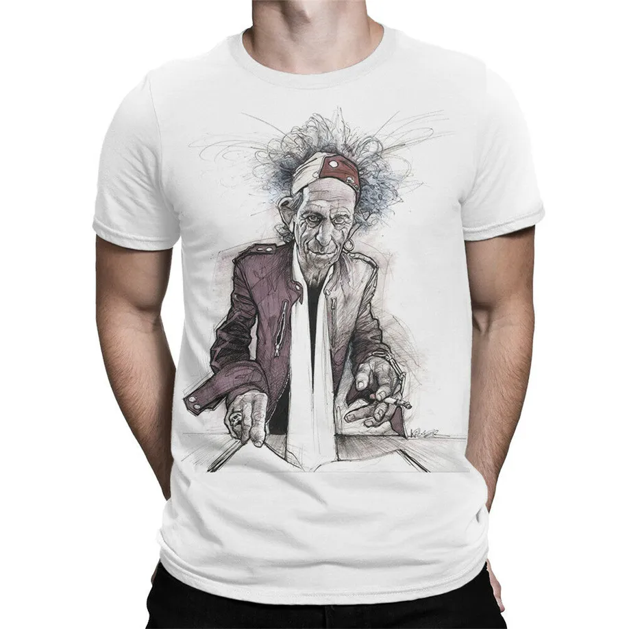 Футболка Keith Richards Art мужская женская уличная футболка всех размеров | Мужская