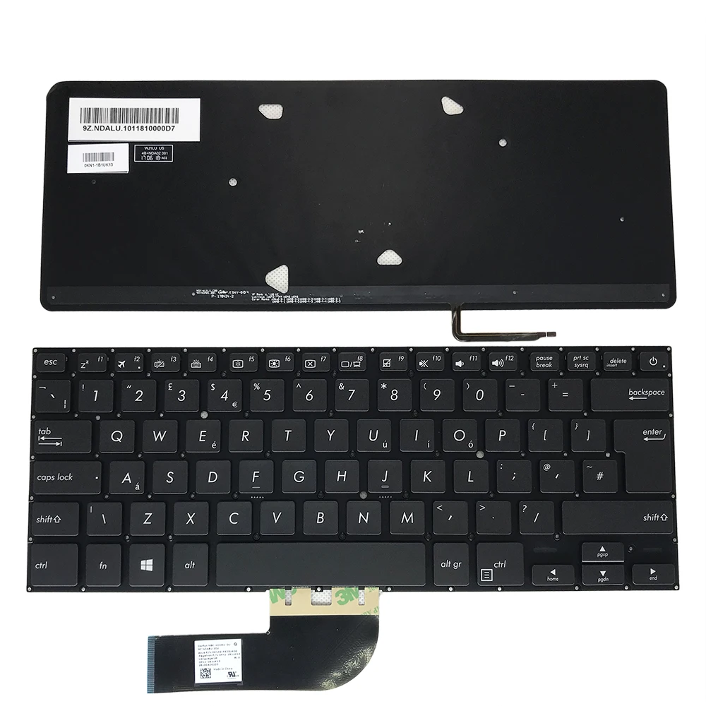 

Сменная Клавиатура для ноутбука ASUS B9440 UA, ноутбуки 0KNX0-F620UK00 0KN1-1B1UK13 9Z.NDABU.10U, английская клавиатура с подсветкой, Великобритания