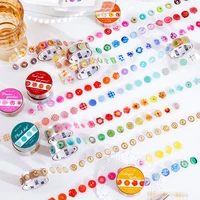 warm rainbow letter washi tape stickers kawaii pet masking tape scrapbooking diy decoration stationery