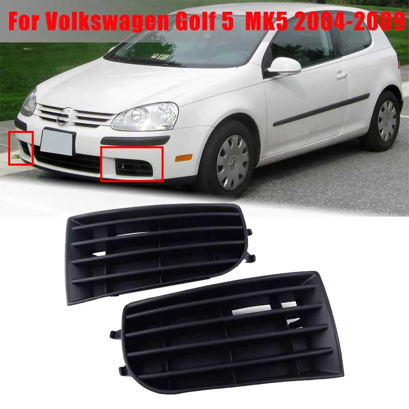 

Car Front Bumper Fog Light Cover Grille Bezel for VW Golf 5 A5 MK5 2004-2009 Fog Lamp Hood Fog Lights Covers Grilles Frame