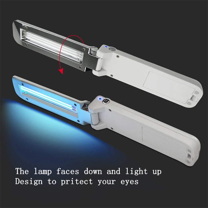 

УФ-лампа для стерилизации, 3 Вт, складная, с зарядкой от USB