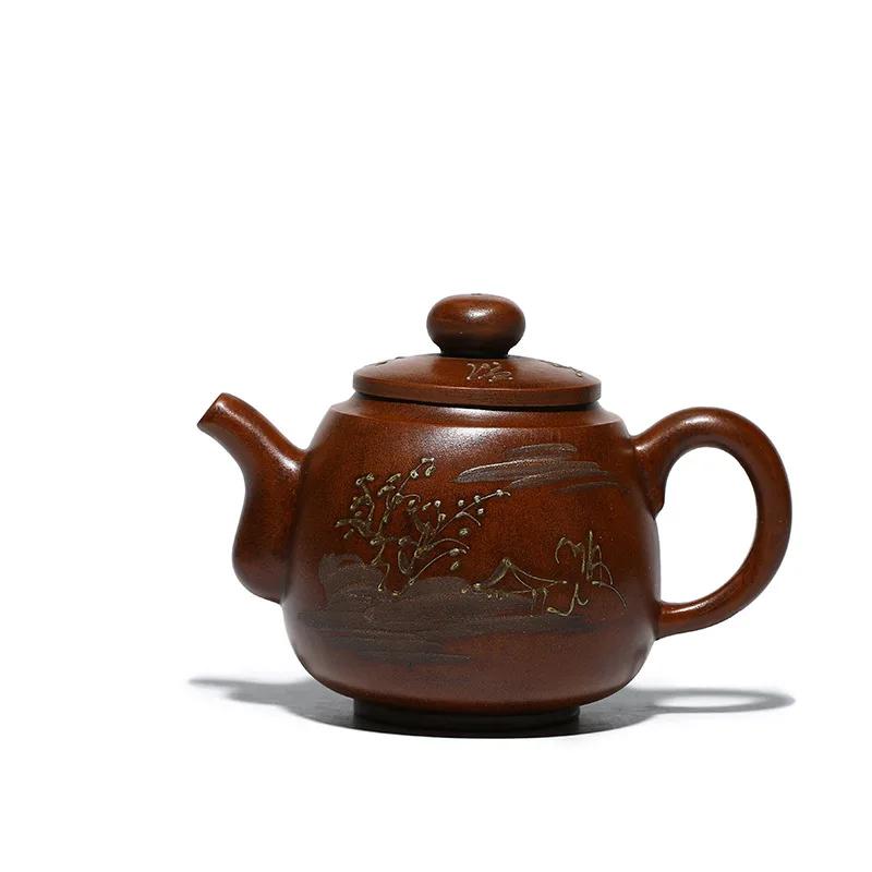 

Large teapot of yuzhongsha raw material mine