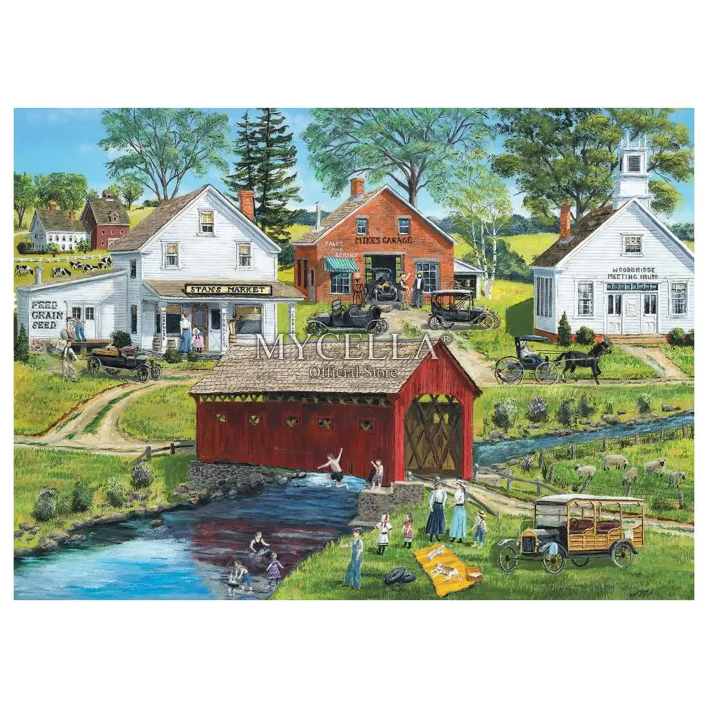 5d алмазная живопись с пейзажем сделай сам старинная мозаика покрытием мостиком