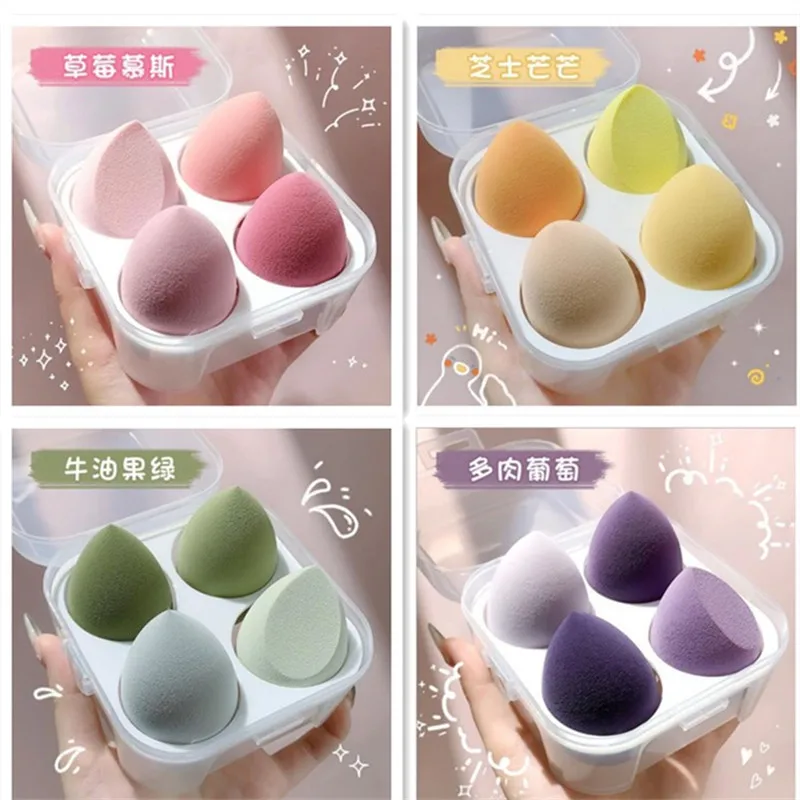 

8pcs New Beauty Egg Set Gourd Water Drop Puff Makeup Puff Set Colorful Cushion Cosmestic Sponge Egg Tool Wet and Dry Use