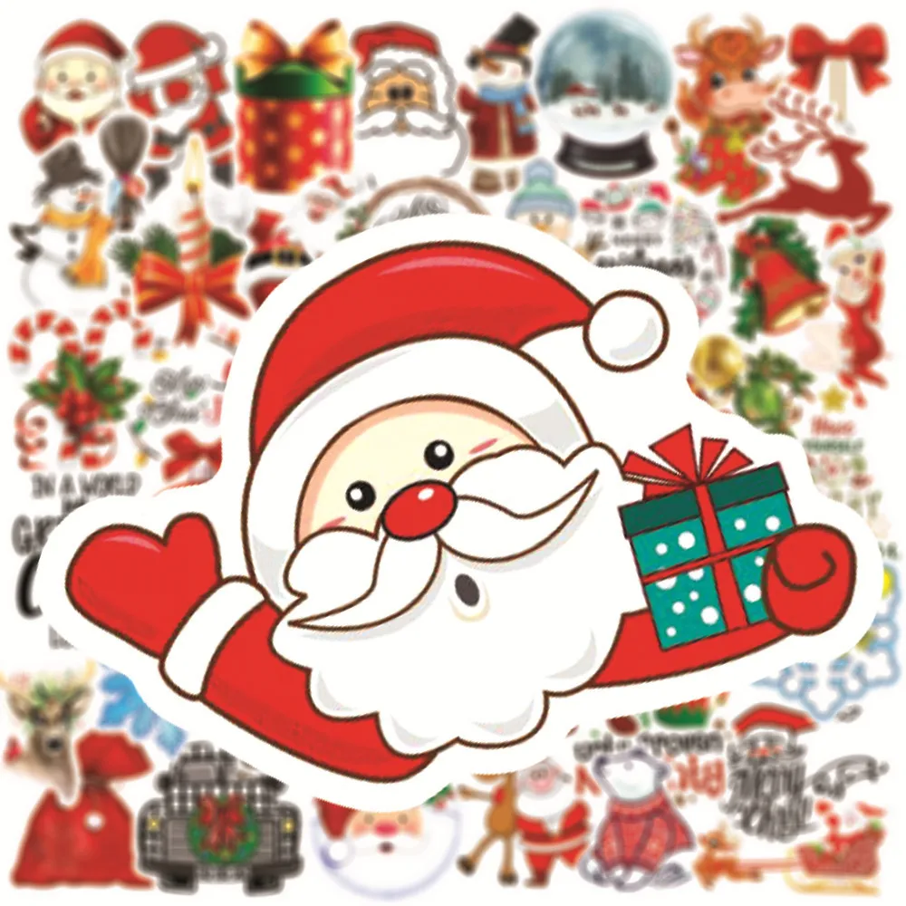10/30/50pcs   Christmas Theme Graffiti  Classic Stickers  Pencil Cases  Wall Mirror Notebook Water Cup Waterproof  Can  Diy Car