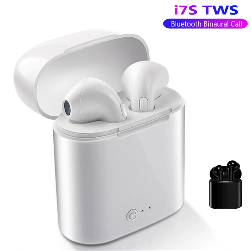 I7s TWS Earp беспроводные Bluetooth наушники спортивные стерео наушники Bluetooth гарнитура с зарядным устройством для всех смартфонов Auriculares