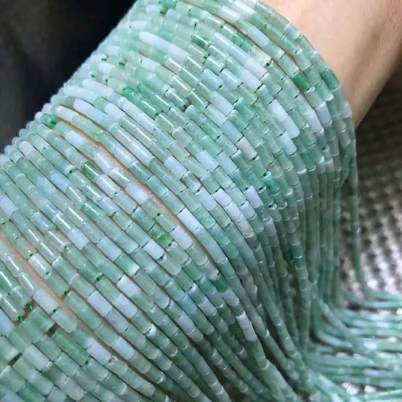 2x4mm Natural Crystal New Tube Loose Beads Semi-finished Small Code Jewelry Making Necklace DIY Bracelet Accessories 39cm - купить по