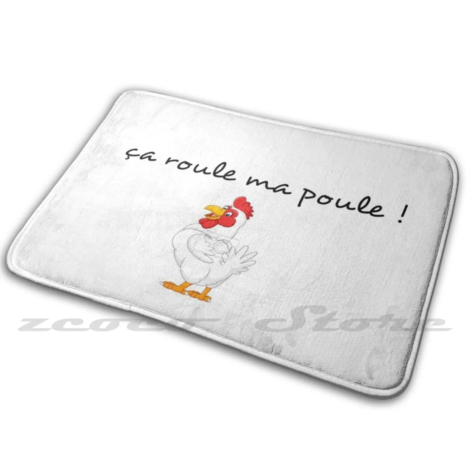 Мягкий коврик для двери с надписью It's Rolling My Hen нескользящий поглощением воды