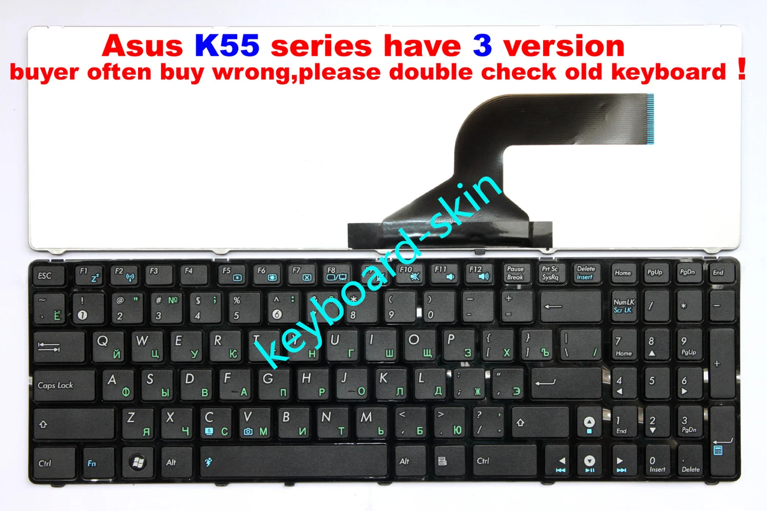 New RU / Russian keyboard chiclet for Asus K55 K55A K55D K55DE K55DR K55N K55VD K55VJ K55VM laptop