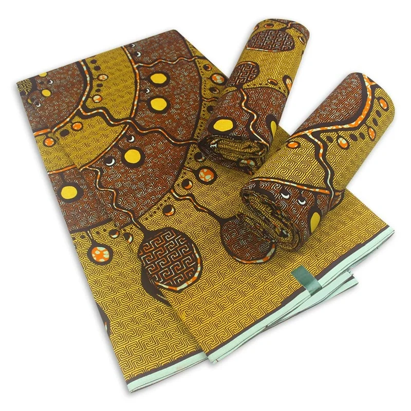 

New Arrival Guaranteed Veritable Wax African Ankara Real Wax Ghana Wax 6 Yards African Printed Fabric 100% Cotton