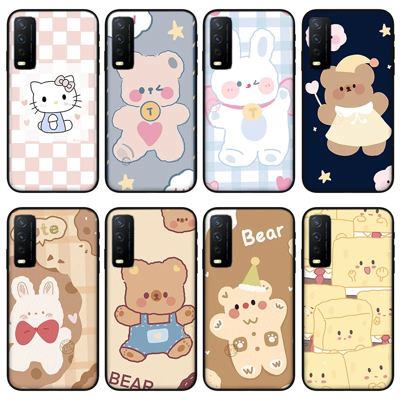 

Силиконовый чехол с милым маленьким медведем для vivo y20 y30 y50 y53 y52 y31 Y70s Y12 Y11 y53 Y18 Y19 Y15 Y12 Y51 Y85 Y97