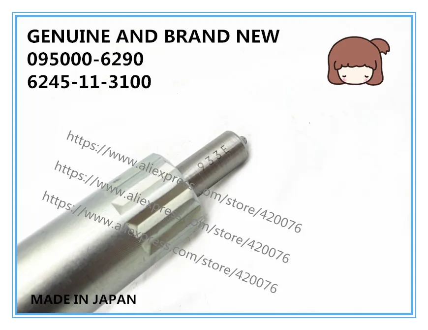 Подлинная и абсолютно новая дизельная Топливная форсунка 095000-6290 6245-11-3100 |