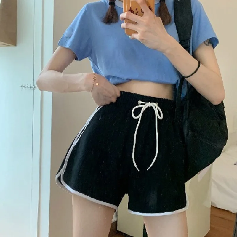 

Sports Pants Women's Loose Outer Wear Casual Wide-leg Hot Pants Summer Thin Mid-waist All-match Fitness Running Yoga Shorts 2021