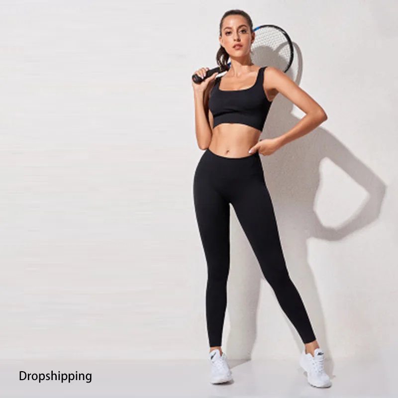 

2021New Gym Set Ropa Deportiva Mujer Yoga Clothing Yoga Sets Sports Clothing Women Gym Suit Fitness Sets Fitness Clothing Women