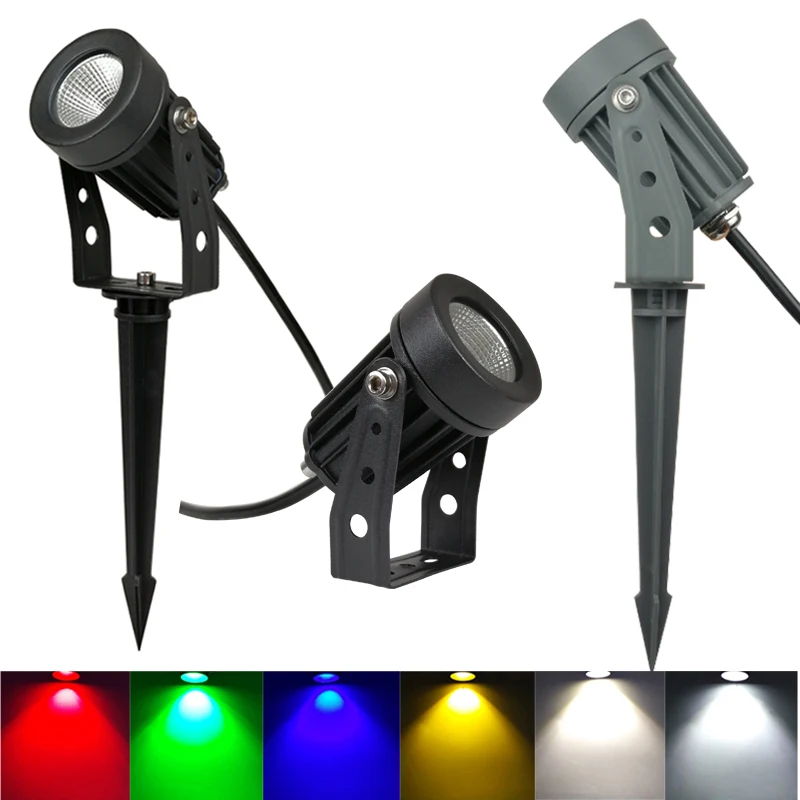 Садовый светильник уличный Точечный для сада газона с шипами водонепроницаемый