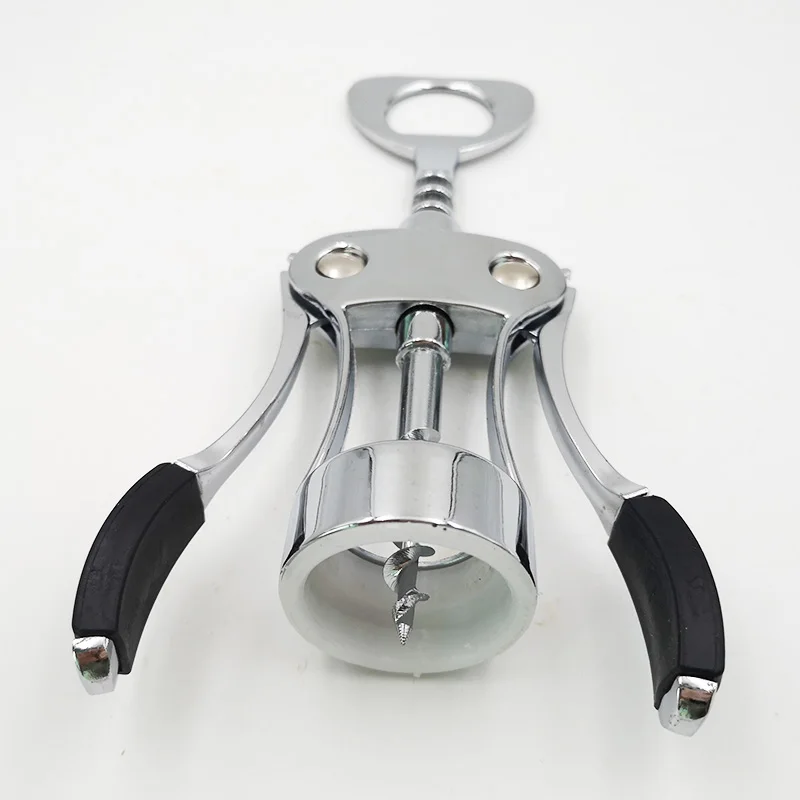 

1pcs Portable Stainless Steel Wine Corkscrew Wing-Shaped Waiter Metal Wine Corkscrew Handle Corkscrew