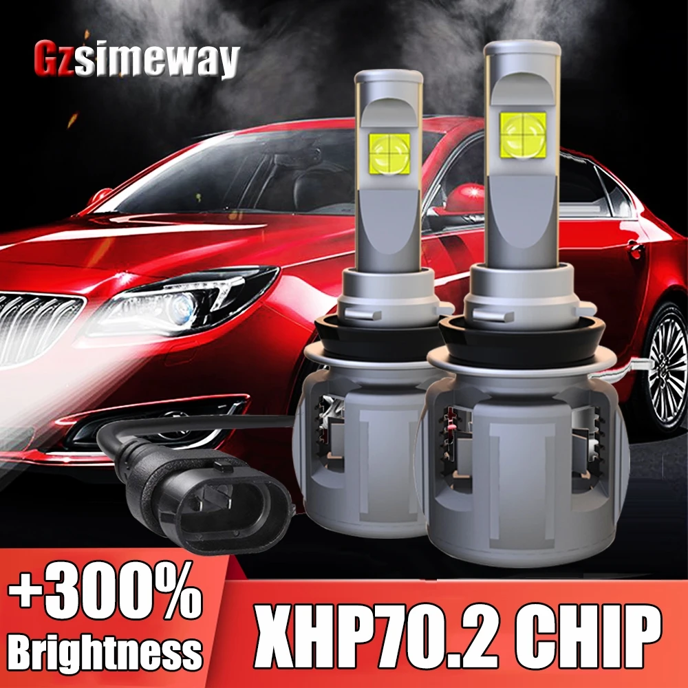 2 шт., Автомобильные светодиодные лампы 120 Вт H7 H4 H11 D2S D2H H1 9005 9006 9012 K 5500K 6000 лм 12 В