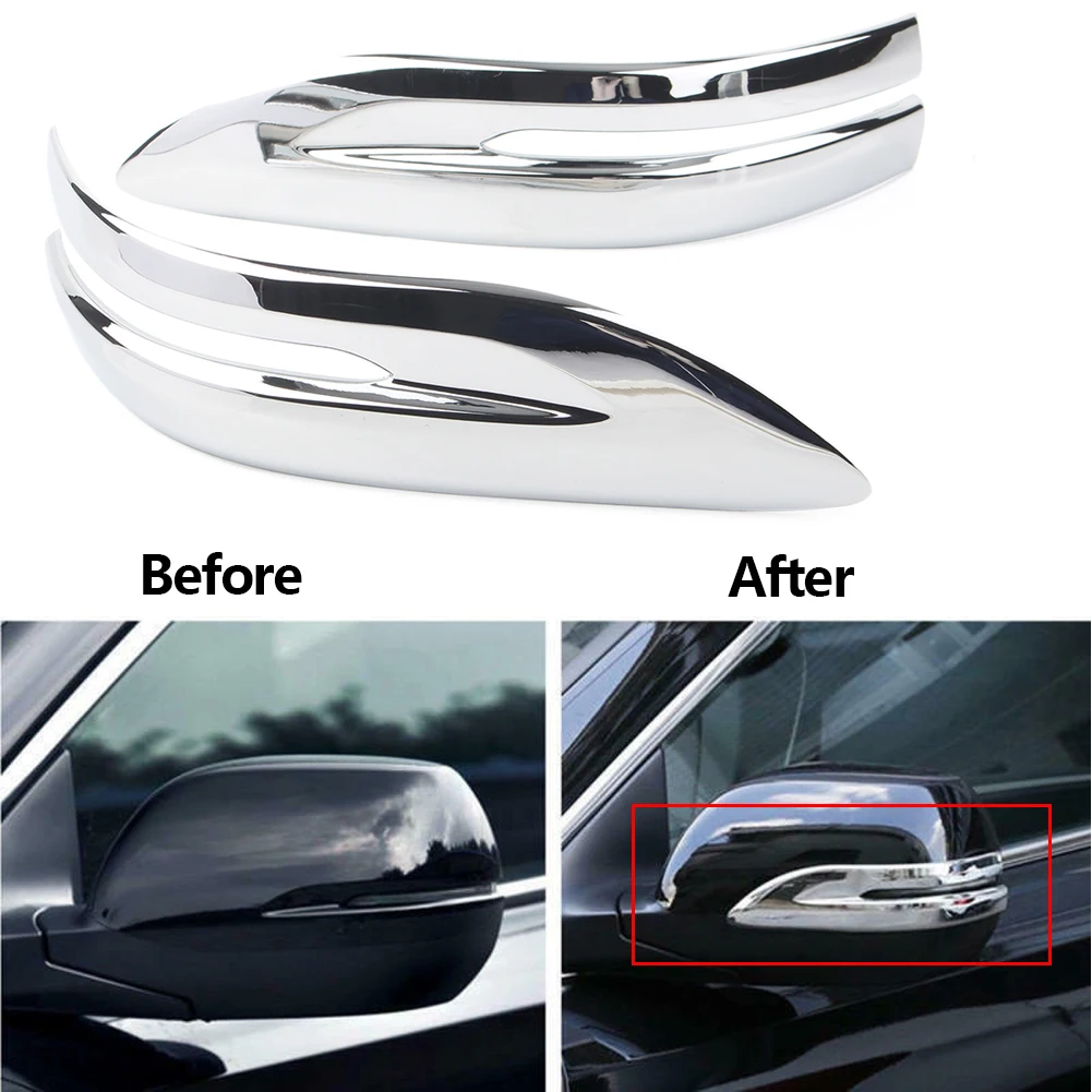 

2Pcs Car Chrome ABS Rearview Side Mirror Stripe Trim Cover For Honda CR-V CRV 2012 2013 2014 2015 2016 2017 2018 2019 2020 2021