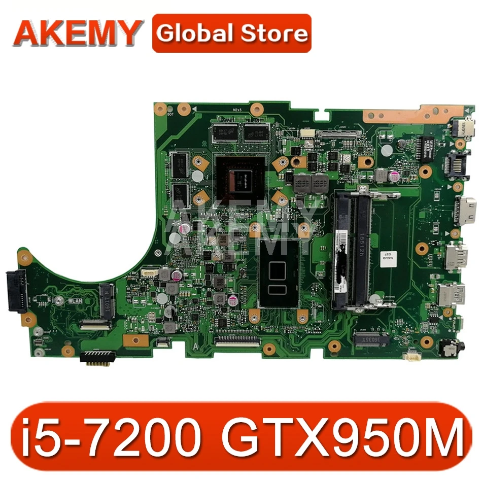 

Akemy Новая материнская плата X756UXK i5-7200 GTX950M для ASUS X756UW X756UQK X756UQ X756UR X756UWK X756UXM Laotop материнская плата