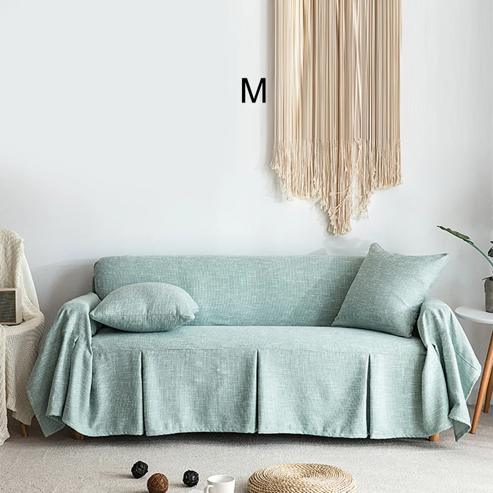 200x200cm 1/2/3/4-Seater для диванов одноцветное Цвет Универсальный диван Полотенца все включено пылезащитный чехол для дивана домашняя наволочка чехлов - Цвет: 200x200cm