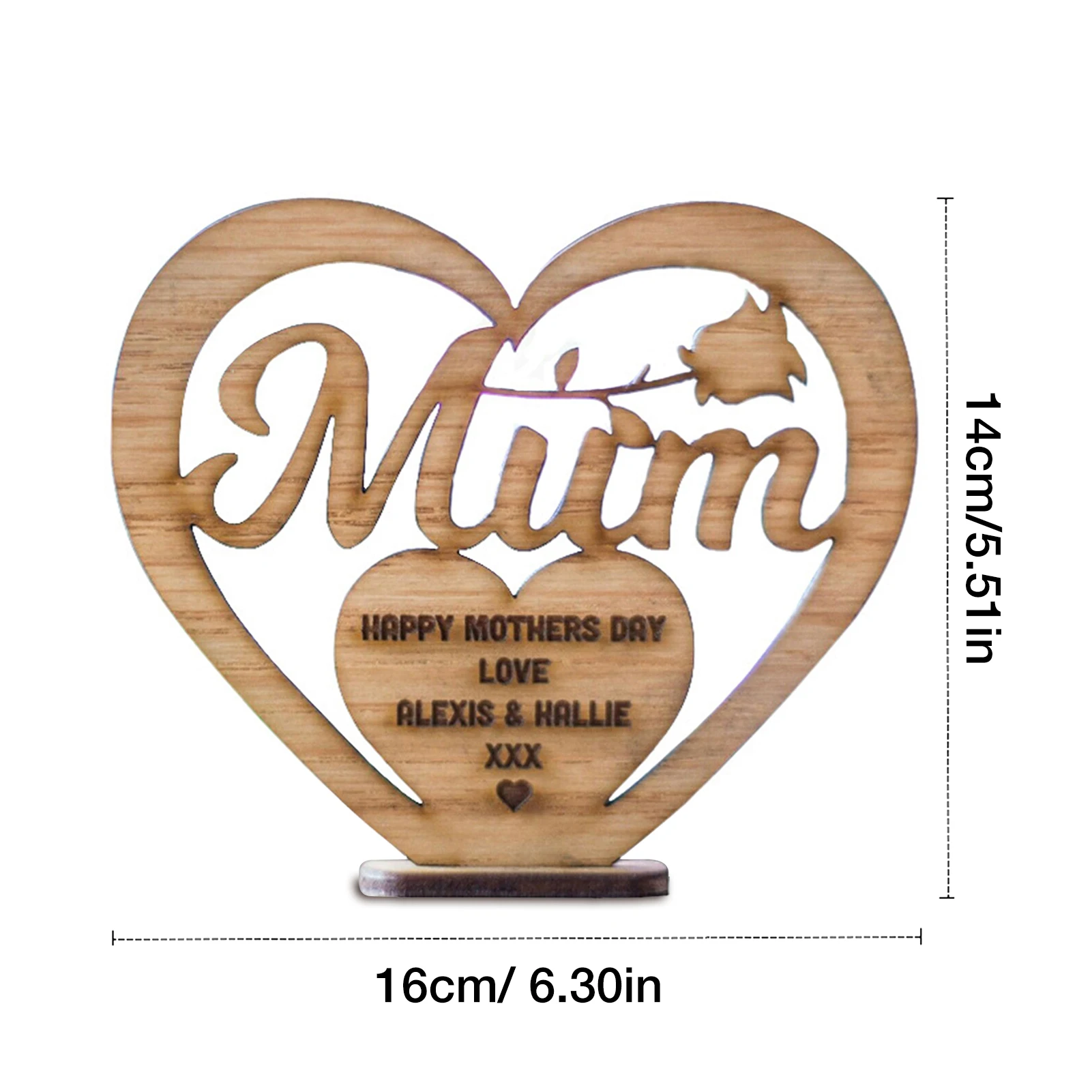 

Wooden Decorations Hear Shaped Craft Gift Home Office Table Decor Wood Decoration Ornament For Mothers Day Gifts Wooden Ornament