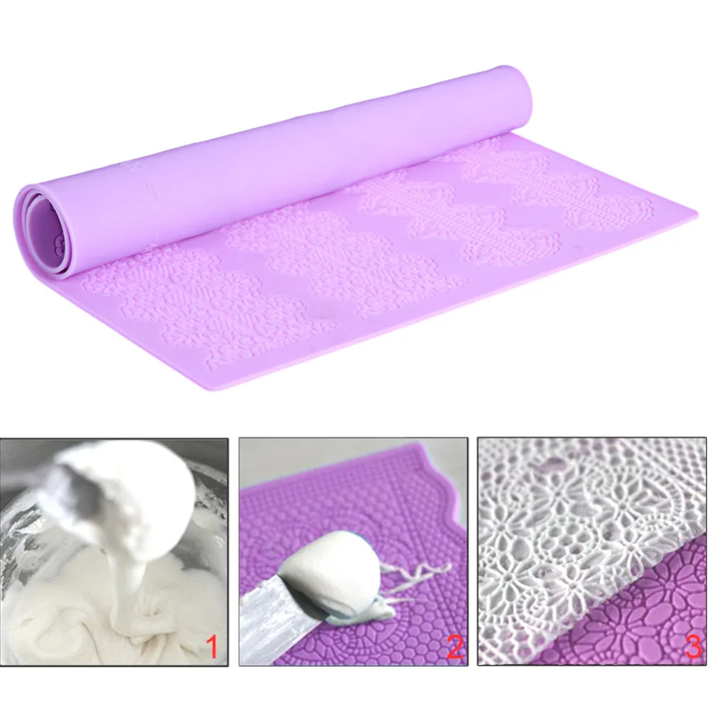 Силиконовая форма большого размера для украшения торта цветов кружева помадки