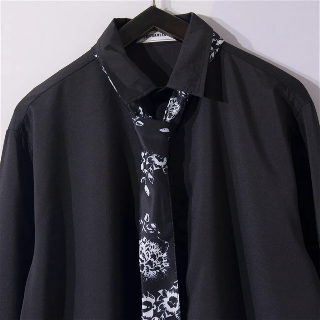 JAYCOSIN Men Summer Fashion Shirts Casual Printing Beach Long-Sleeve Top Blouse Chemise Homme Slim Fit Mens Shirt #45 | Мужская одежда