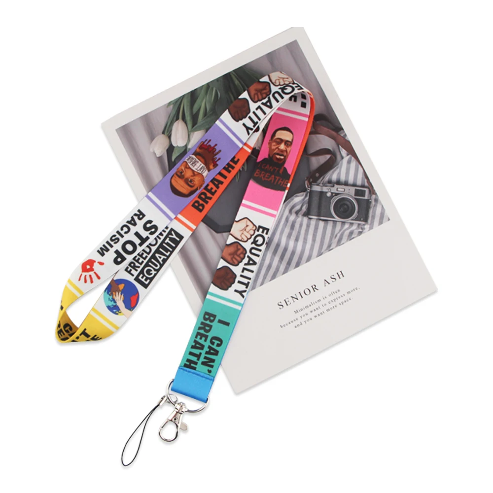 

Ransitute R1124 Black Power Lanyards ID Badge Holder ID Card Pass Mobile Phone Straps Badge Key Holder Keychain