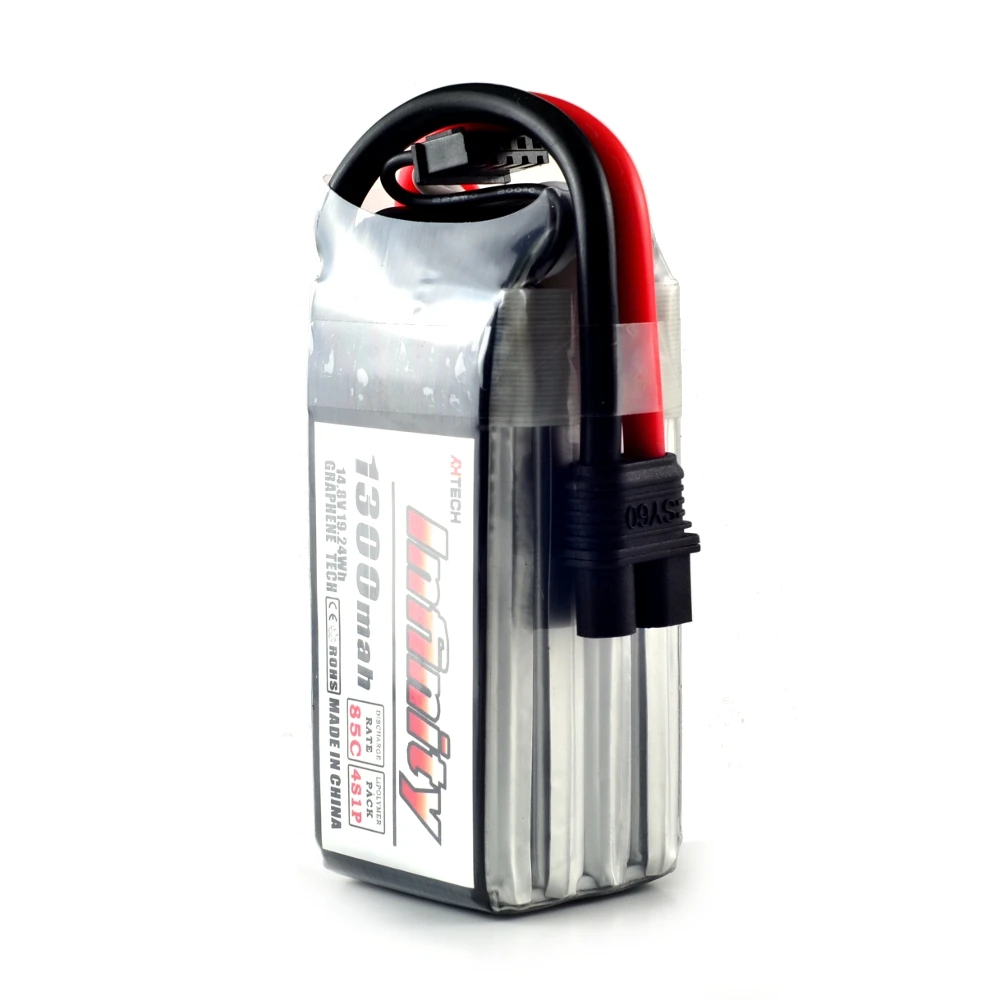 2 шт. AHTECH Infinity 4S 14 8 в 1300 мАч 85C графеновая LiPo батарея XT60/SY60 15C повышающее зарядное