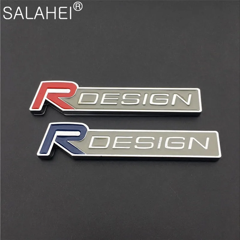 Новый стиль автомобиля 3D металлический R Дизайн Письмо Эмблема передняя решетка