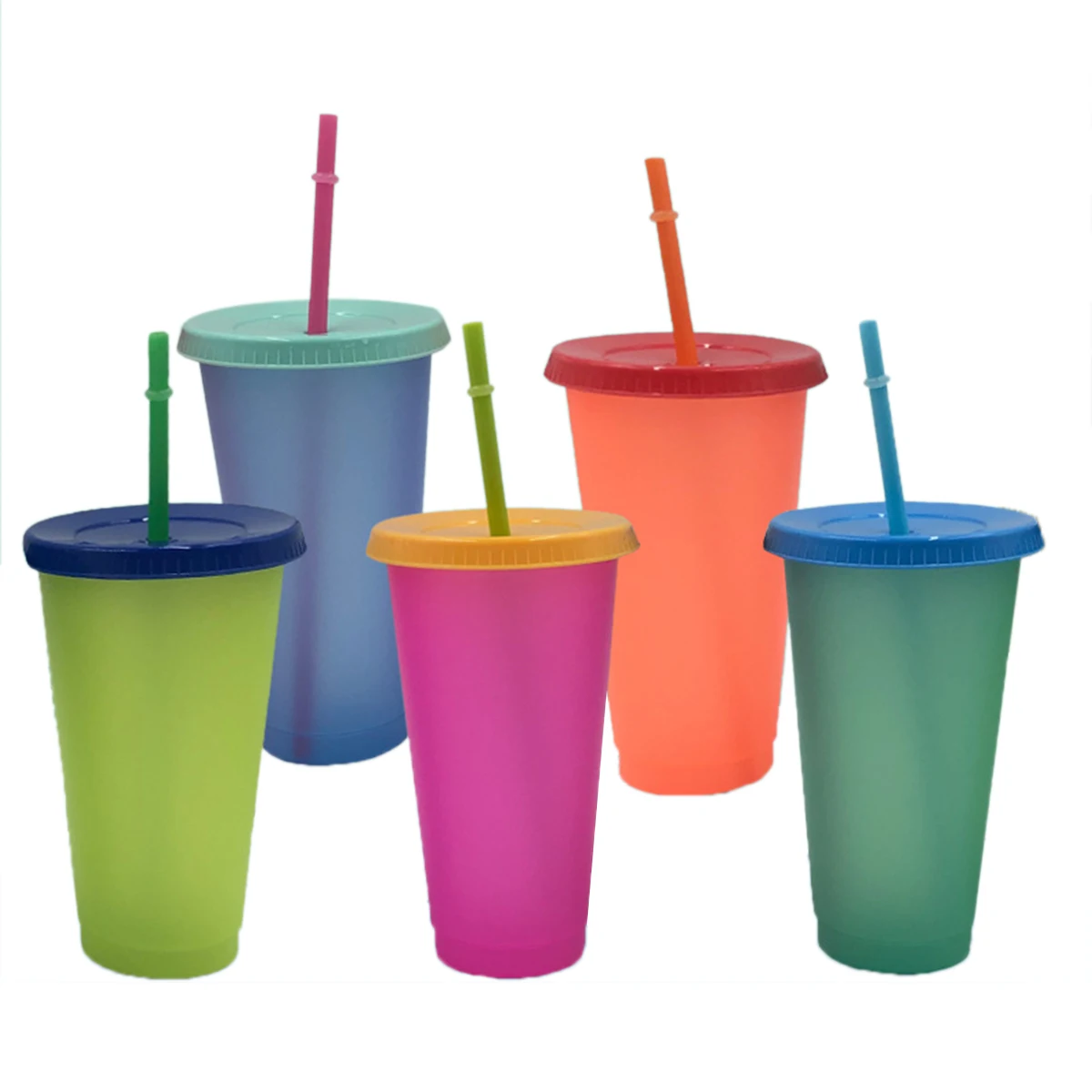 

700ml/24oz Color change Cup 1set=5pcs family find