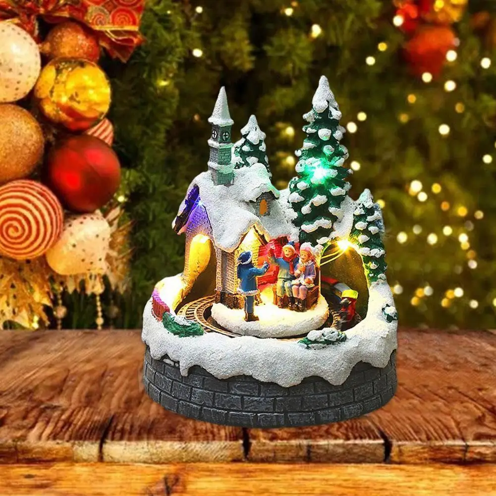 

Christmas Decorations Luminous Music Snowscape House Ornaments Snowscapes Winter Christmas Decorations P7j5