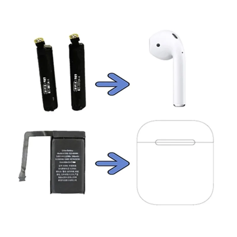 

0 Cycle 25mAh GOKY93mWhA1604 Battery for airpods 1st 2nd A1604 A1523 A1722 A2032 A2031 for air pods 1 for air pods 2