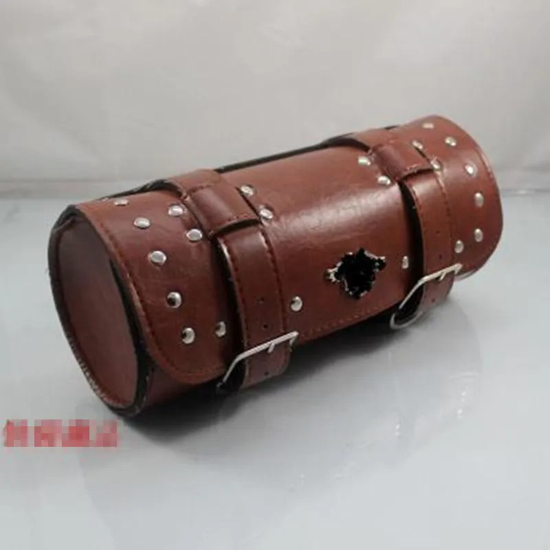 

Motorcycle side bag waterproof hanging bag side box tail box riding bag kit head and tail saddle bag PU leather black Brown