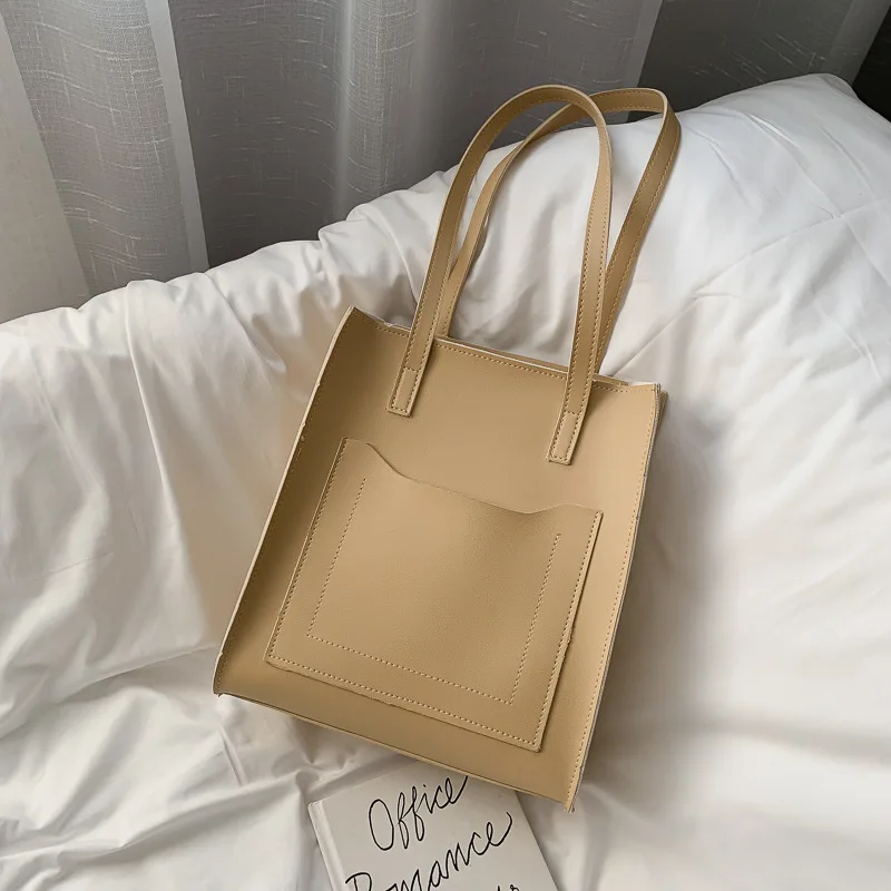 

Portable large bag female 2021 new Korean version of simple tote shoulder bag fashion messenger texture bag