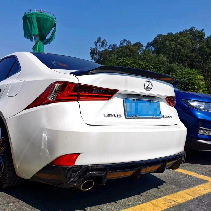 For2013 2019 Lexus IS200 IS250 IS350 IS300 AWD/IS200T углеродного волокна задний спойлер на крыло крышу
