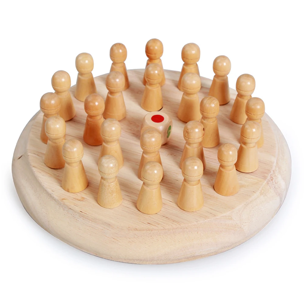 Детские интеллектуальные игрушки красочные шахматы с памятью деревянные спички