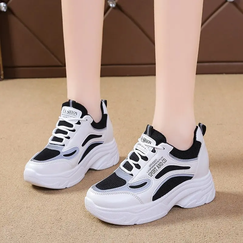 

Women's New Chunky Sneakers Comfortable and Lightweight Platform Ottom Vulcanize Shoes Fashion Breathable Casual Running Shoes
