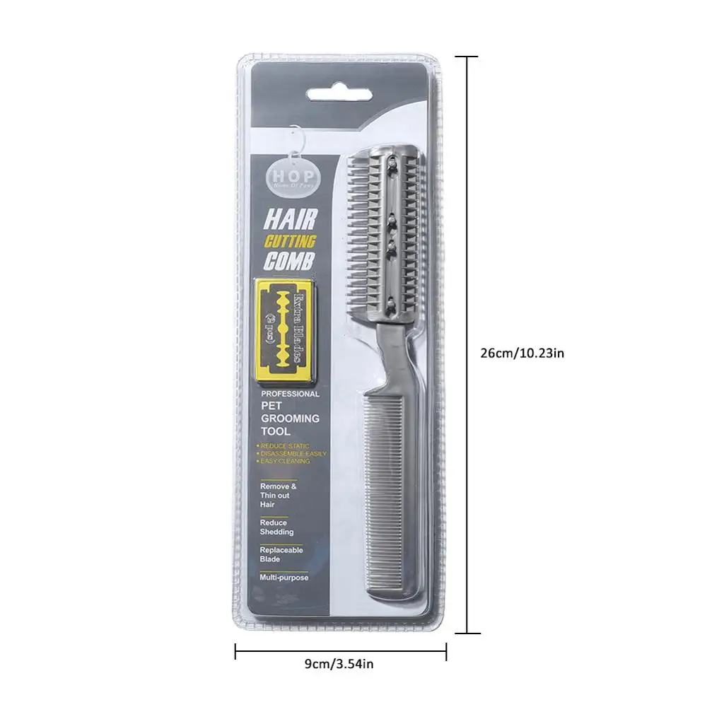 Ручная бритва с расческой для домашних животных двухсторонний триммер волос