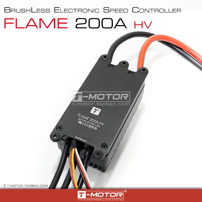 

T-MOTOR Flame 200A 6-14S HV 621HZ Electronic Speeds Controller For heavy lifting drone high power for U15 II
