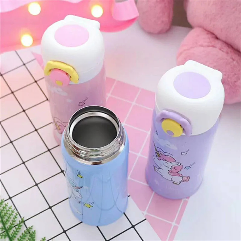 Горячая Распродажа термос из нержавеющей стали для детей с единорогом рисунком