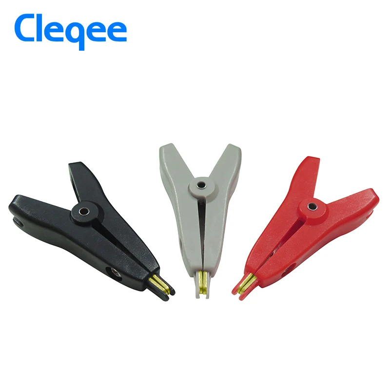 Cleqee 3 шт. P2005 плоский медный крокодил Kelvin зажим Позолоченные крокодиловые зажимы 52
