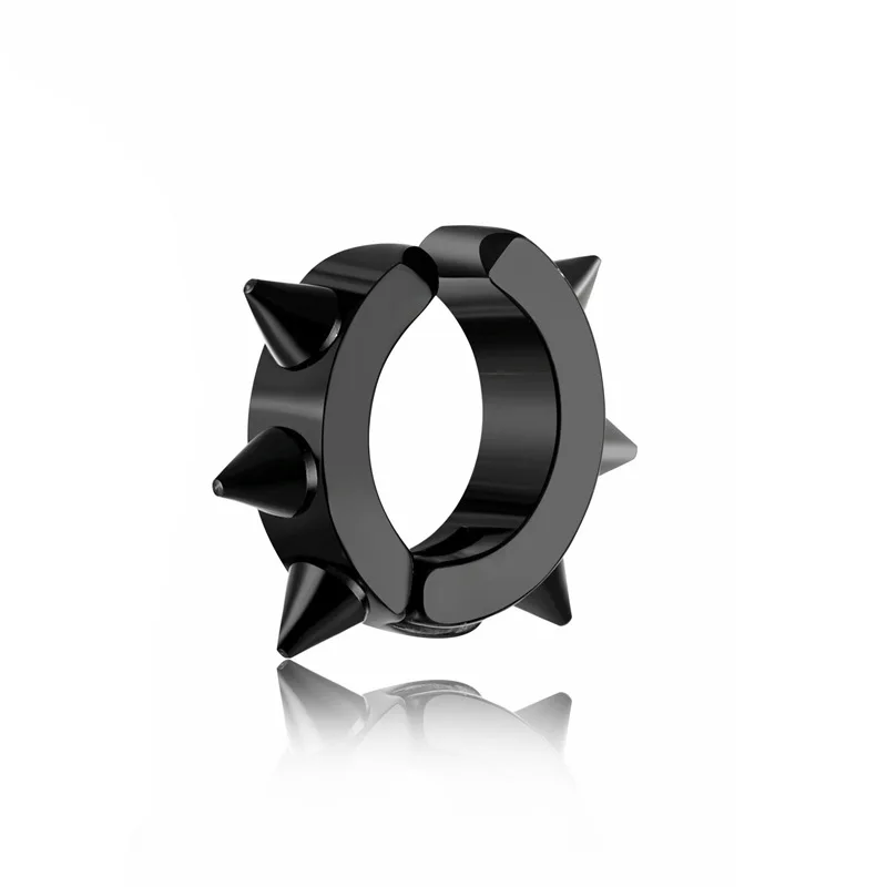 

1Pcs/Punk Style Rivet Men Earrings Stainless Steel Without Pierced Punk Earrings Trendy Ear Clip Exquisite Fine Gift Jewelry