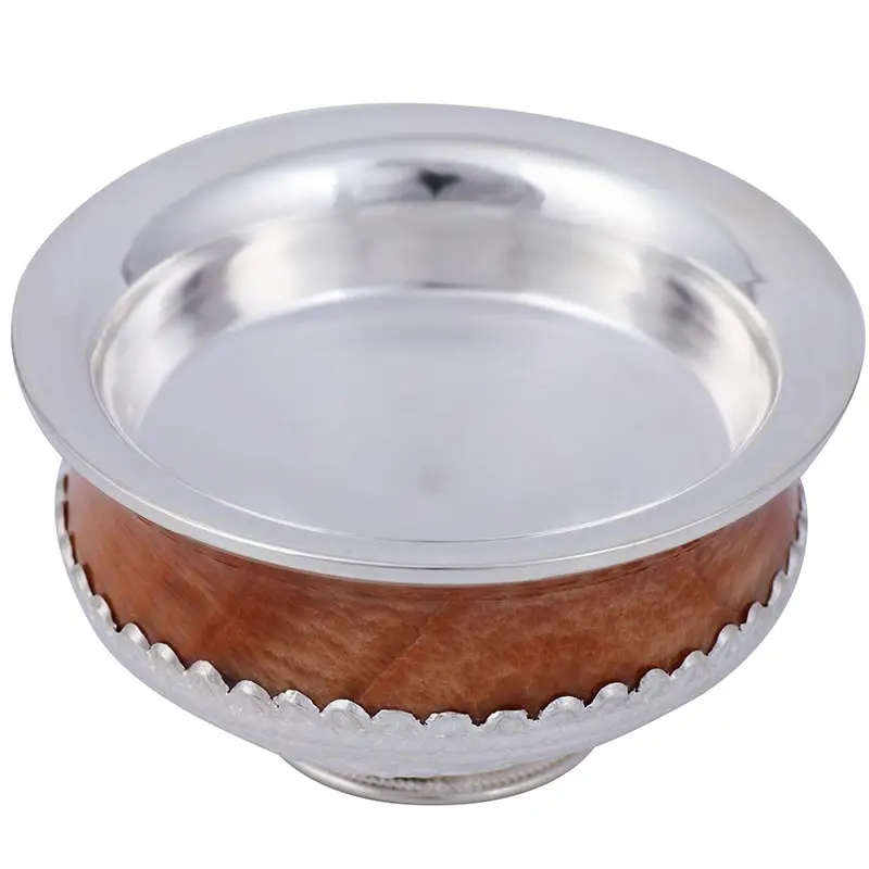 Sterling Silver Marble Tibetan Pattern Auspicious Seven Bowl for Buddha Eight Supply Holy Water Cup 6cm