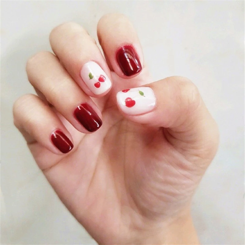 Фото Nusx Кактус Цветок авокадо фруктовая бумага наклейки для ногтей DIY Стиль девочек