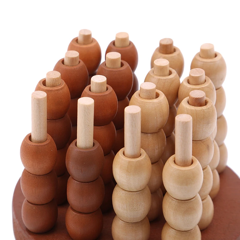 

Creative 3D Wooden Board Game For 2 Players Classic Wood Puzzle Brain Teaser Game Educational Toys For Children