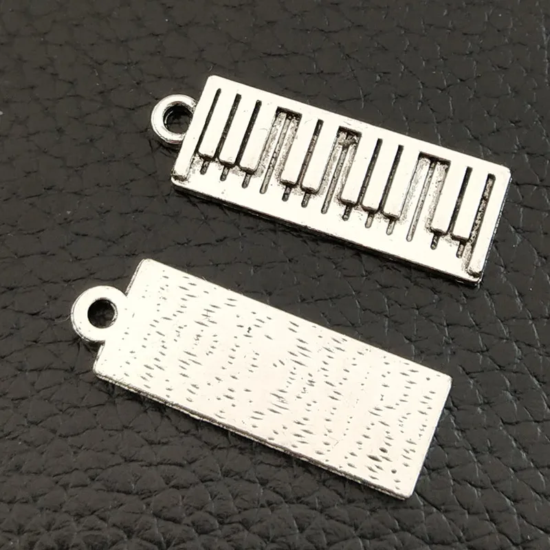 5pcs Piano Charm 30*10mm Tibetan Silver Plated Pendants Antique Jewelry Making DIY Handmade Craft | Украшения и аксессуары