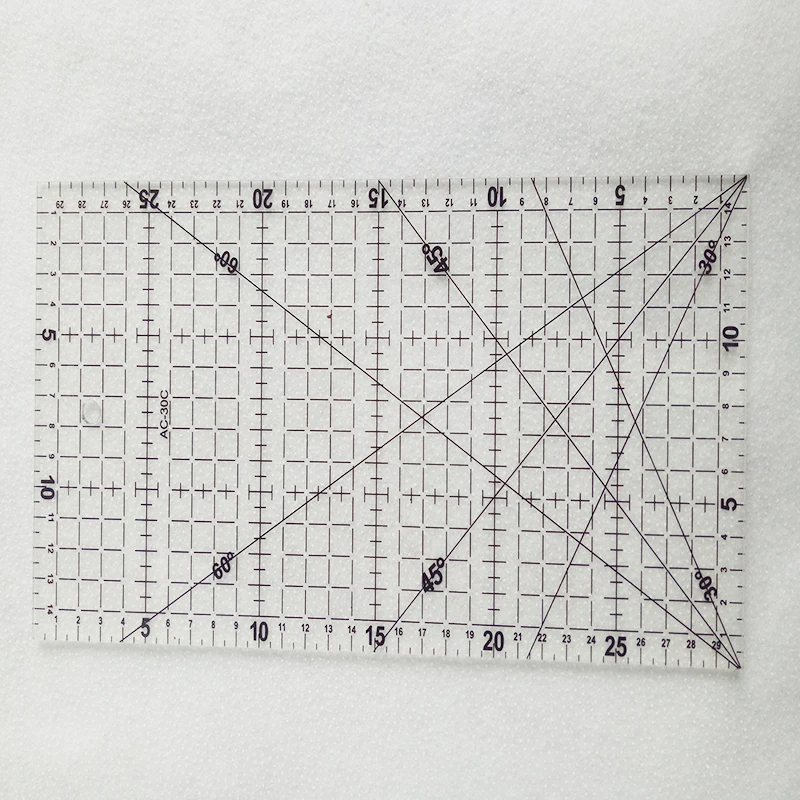 

1 Pc 30 * 15 Cm Patchwork Ruler Quilting Tools High Grade Acrylic Transparent Ruler Scale School Supplies